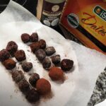 raw dates and dark chocolate truffles